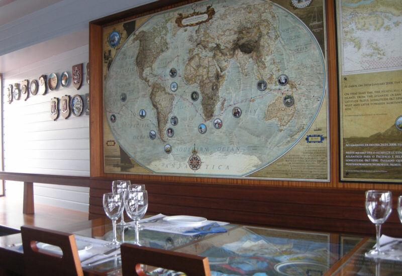 Restaurant des ersten portugiesischen Einhandseglers, der in der Neuzeit die Welt umrundete