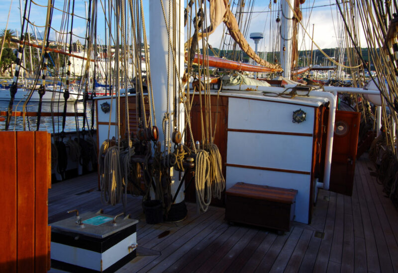 "Eye of the Wind" - Blick vom Vorschiff nach Achtern