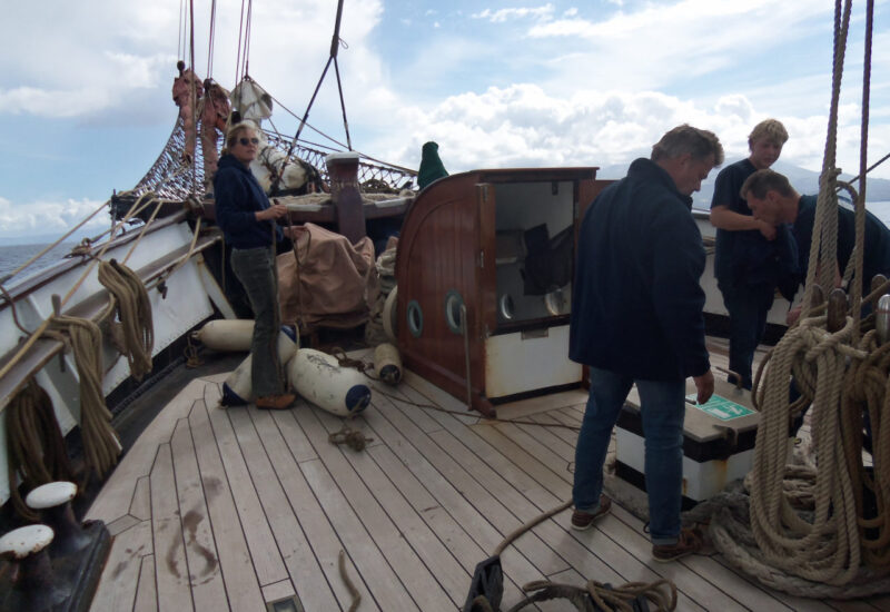 Aufräumen des Vorschiffs